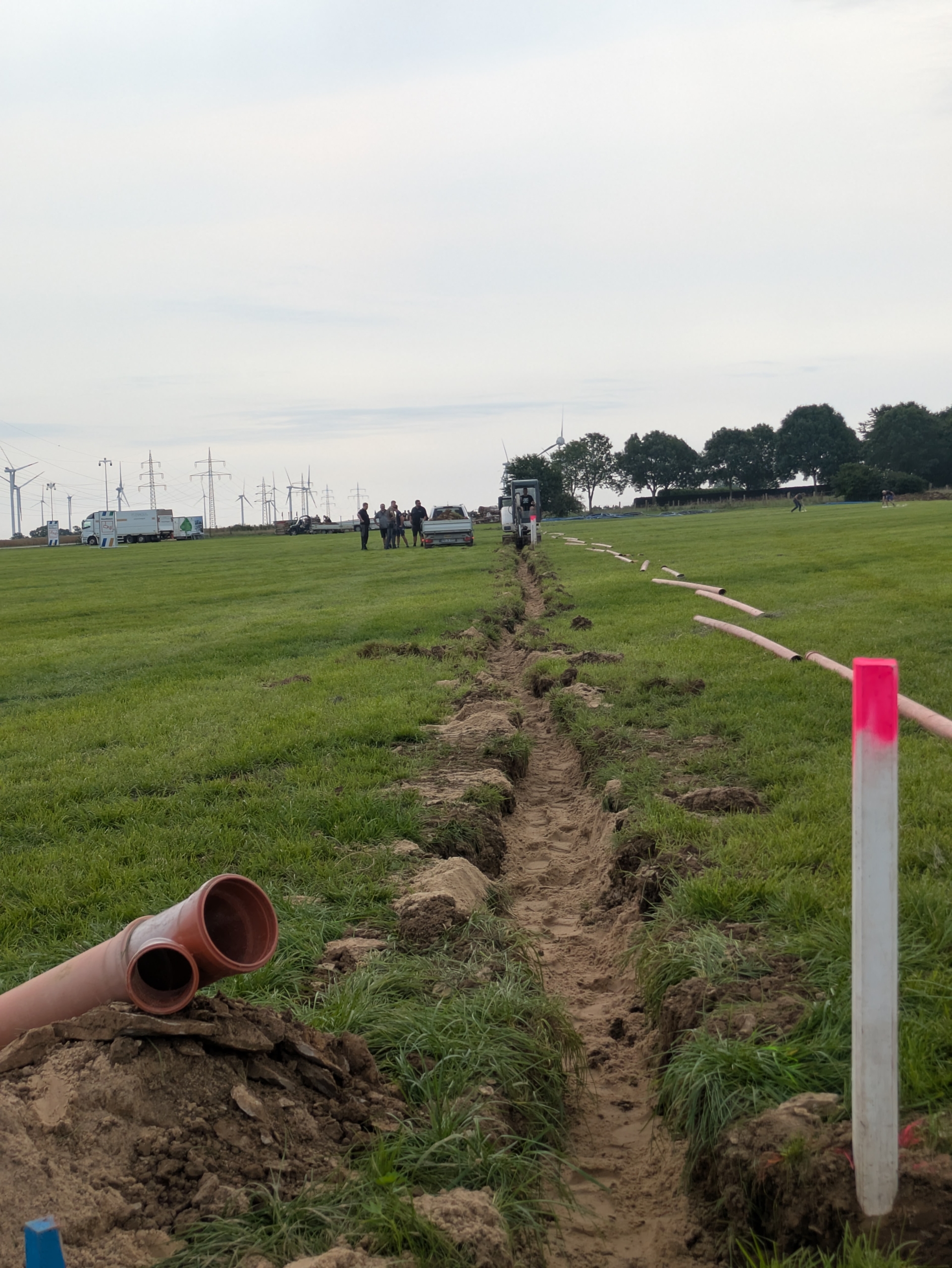 Baggerarbeiten für das Abwasser